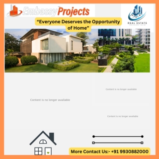 Embassy Project Real Estate and luxury apartments in Bangalore