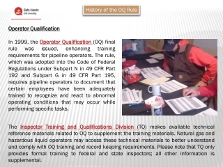 OQ Training and Assessment Center