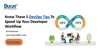 Know These 5 DevOps Tips To Speed Up Your Developer Workflow By Professionals