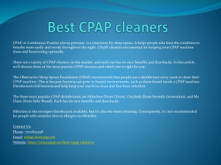 Best CPAP cleaners