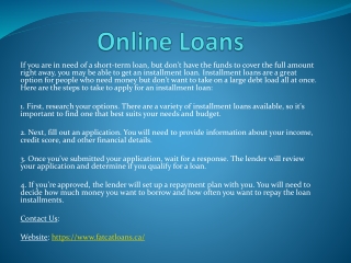 Online Loans