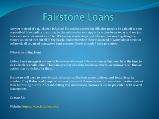 Fairstone Loans