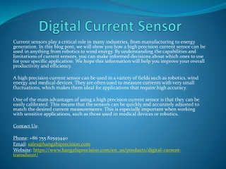 Digital Current Sensor