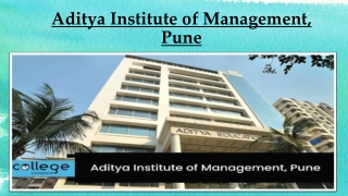 Aditya Institute of Management, Pune