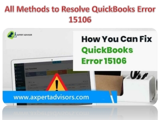 All Methods to Resolve QuickBooks Error 15106