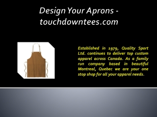 Design Your Aprons - touchdowntees.com