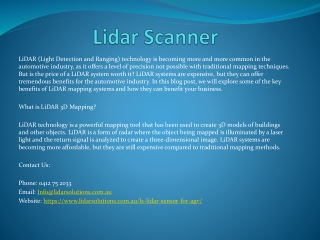 Lidar Scanner