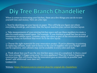 Diy Tree Branch Chandelier