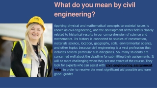 What do you mean by civil engineering (1) (2)