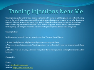 Tanning Injections Near Me