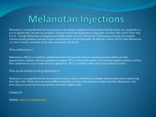 Melanotan Injections