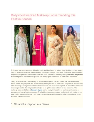 Trending Bollywood Inspired Make-up Look | Hunar Online Courses