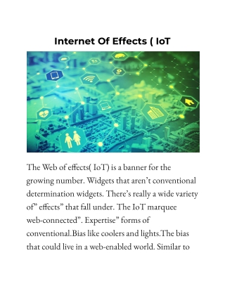 Internet Of Effects ( IoT