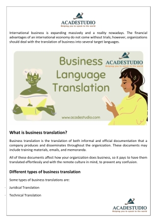 5 Types of Business Language Translation