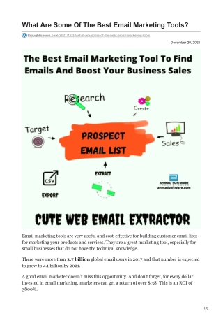 1What Are Some Of The Best Email Marketing Tools