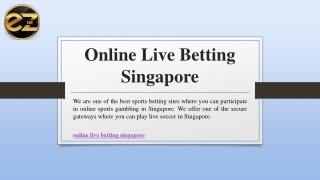 Online Live Betting Singapore | EZ12BET