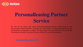 Personalleasing Partner Service | Das4you.de