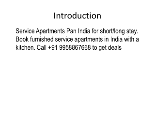 Service Apartments Delhi