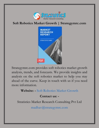 Soft Robotics Market Growth  Strategymrc.com