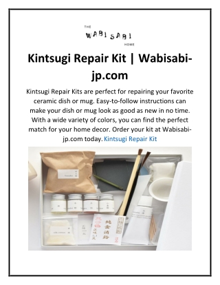 Kintsugi Repair Kit  Wabisabi-jp.com