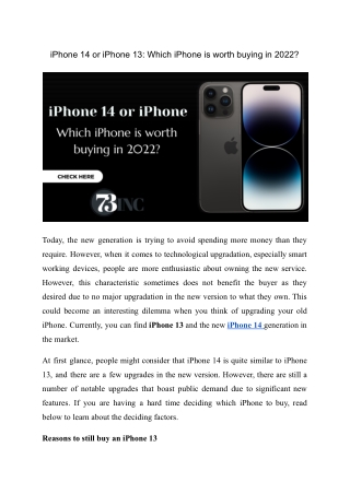 iPhone 14 or iPhone 13: Which iPhone is worth buying in 2022?