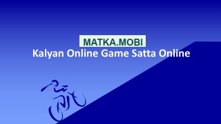 Kalyan Online Game Satta Online