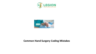 Common Hand Surgery Coding Mistakes