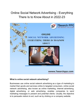 Online Social Network Advertising Everything There Is to Know About
