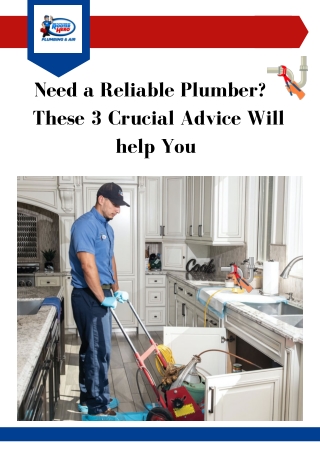 Need a Reliable Plumber