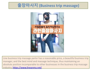 출장마사지 (Business trip massage)