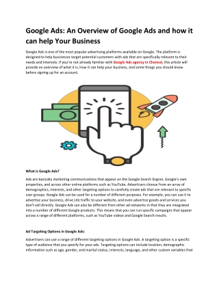 Google Ads An Overview of Google Ads and How it Can Help Your Business