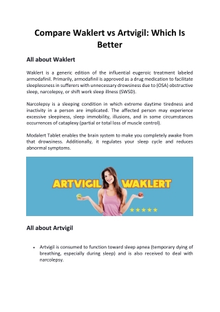Compare Waklert vs Artvigil Which Is Better