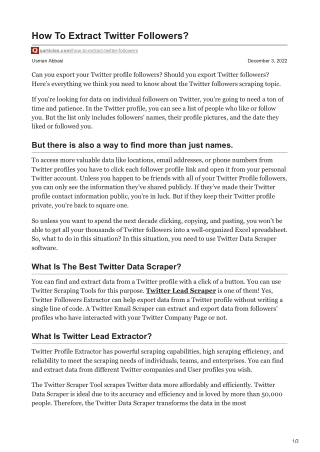 1How To Extract Twitter Followers