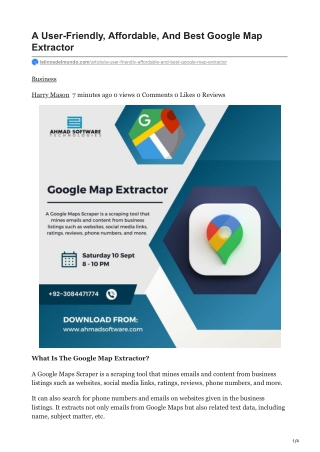 A User-Friendly Affordable And Best Google Map Extractor (1)