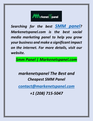 Smm Panel  Markenetspanel.com