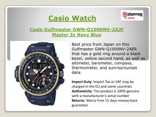 Casio Gulfmaster GWN-Q1000NV | GWN-Q1000NV-2AJF | Shopping In Japan