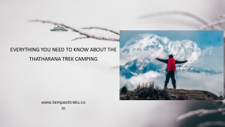 Everything You Need To Know About The Thatharana Trek Camping