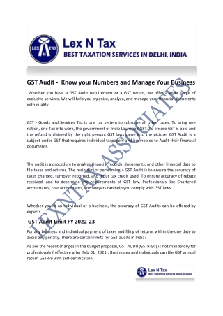 GST Audit