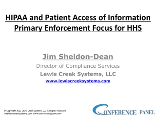 HIPAA and Patient Access of Information - Primary Enforcement Focus for HHS