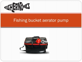 Fishing bucket aerator pump