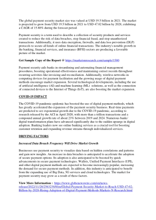 Payment Security Market to Witness Steady Expansion During 2028