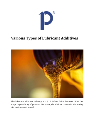 Various Types of Lubricant Additives