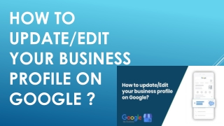 How to update/Edit your business profile on Google ?
