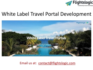 White Label Travel Portal Development