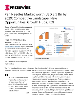 EINPresswire-600568339-pen-needles-market-worth-usd-3-5-bn-by-2029-competitive-landscape-new-opportunities-growth-hubs-r