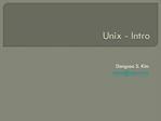 Unix - Intro