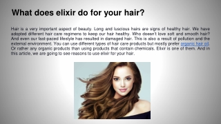 What does elixir do for your hair_