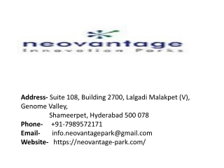 life sciences labs space in india |neovantage-park