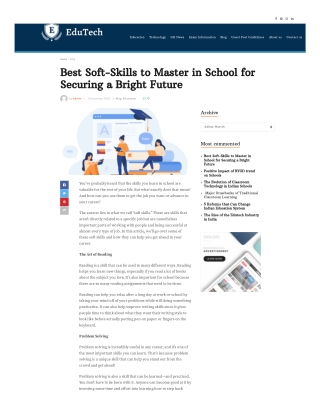 Best Soft-Skills to Master in School for Securing a Bright Future