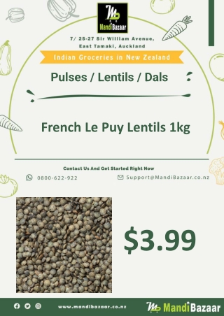 French Le Puy Lentils 1kg - Mandi Bazaar